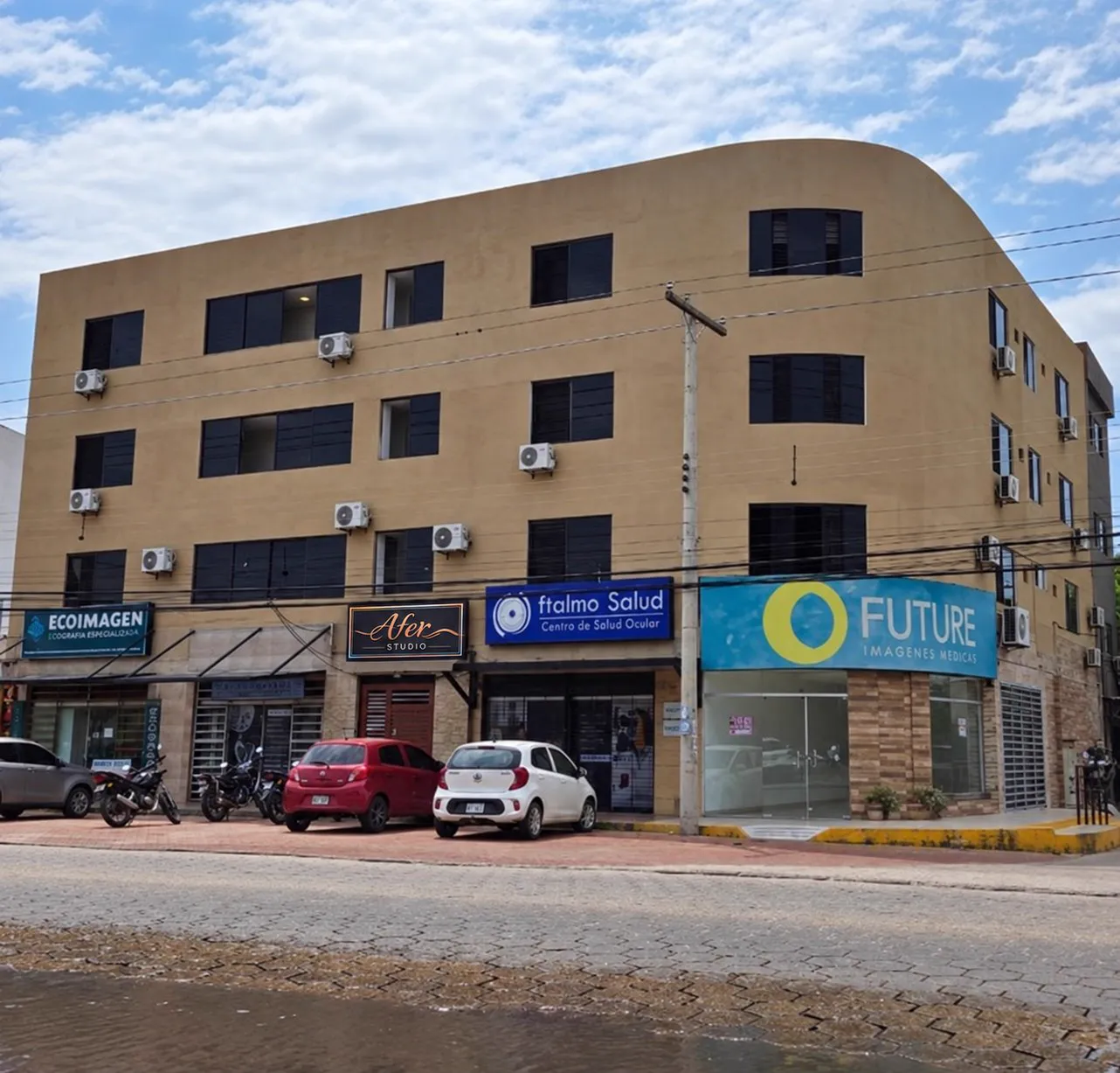 Fachada del edificio de Afer Studio en Santa Cruz de la Sierra